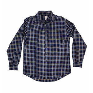 Brooks Brothers Non Iron Regular Fit Cotton Blue Plaid Button-Down Shirt Size M